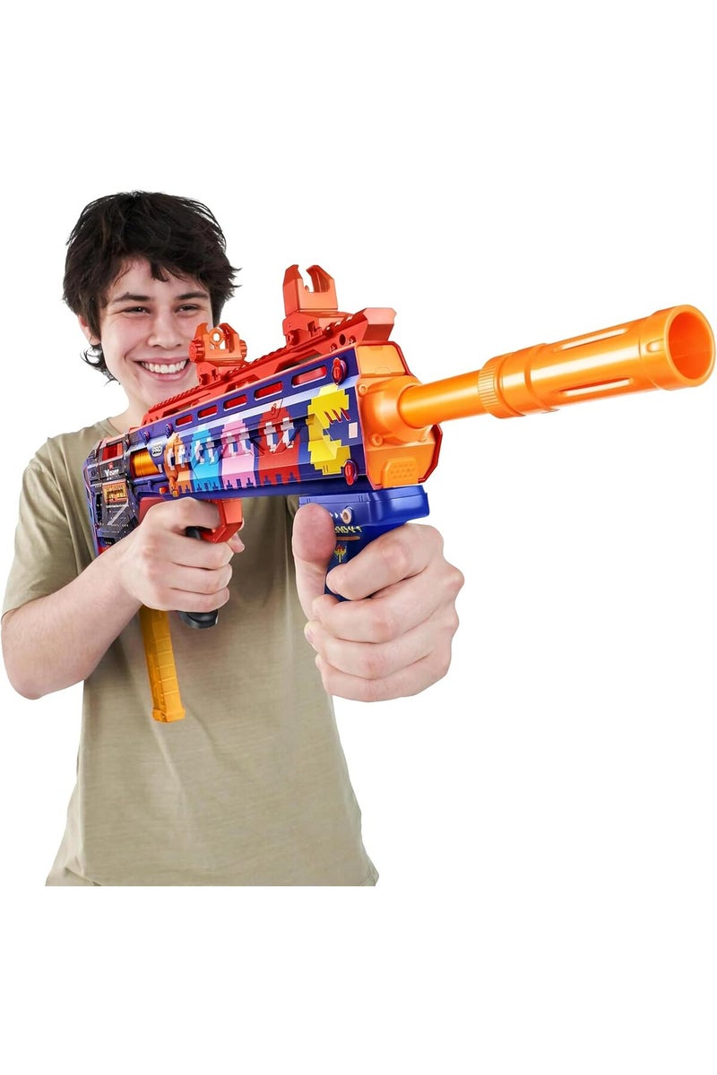 X-Shot XSHOT Skins Pro Pac-Man Long Shot Blaster, 40 Darts, Slam Fire, Retro Skin, 2 Quick Clips - Image 2