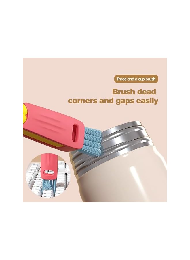 promass 3 in 1 Cup Lid Cleaning Brush, 3 in 1 Multifunctional Cleaning Brush,U-Shaped Cleaning Tool Lid Brush for Tumbler Water Bottle Tea Cups and Straw Cup Lid Slot Cleaner Home Kitchen(3pcs) - Image 5