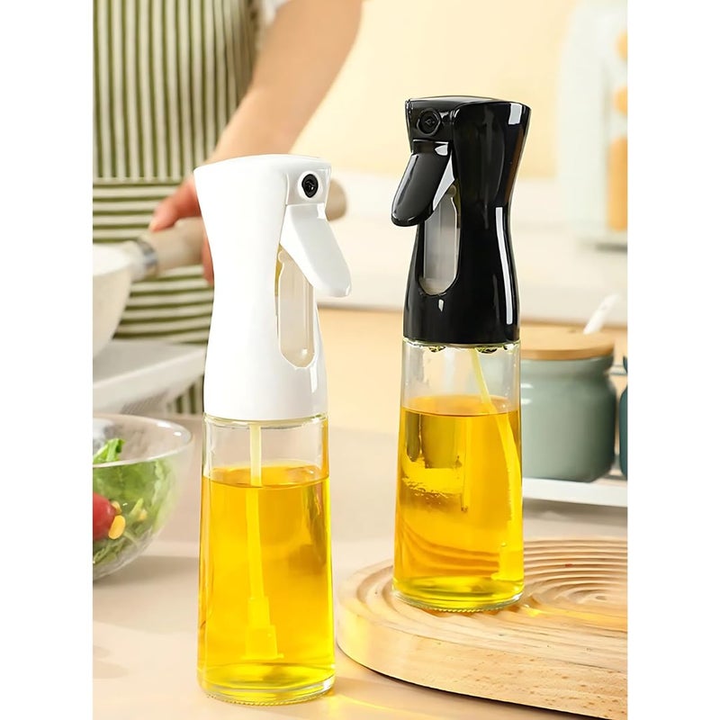 Oil Sprayer Bottle Glass Spray Mister for Cooking, Kitchen Oil Dispenser (Black) - Image 3