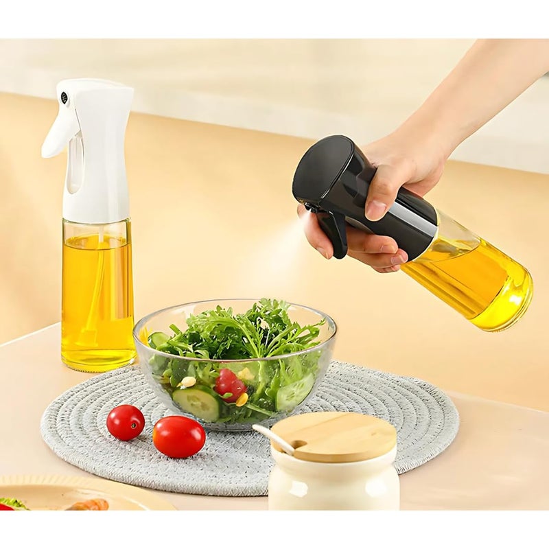 Oil Sprayer Bottle Glass Spray Mister for Cooking, Kitchen Oil Dispenser (Black) - Image 1