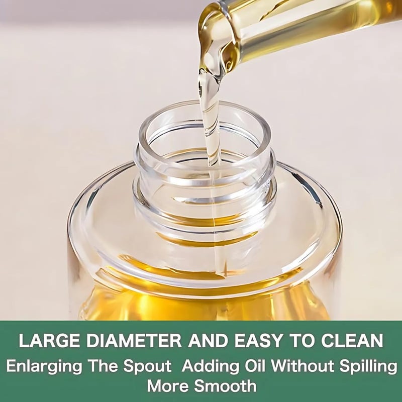 Oil Sprayer Bottle Glass Spray Mister for Cooking, Kitchen Oil Dispenser (Black) - Image 4