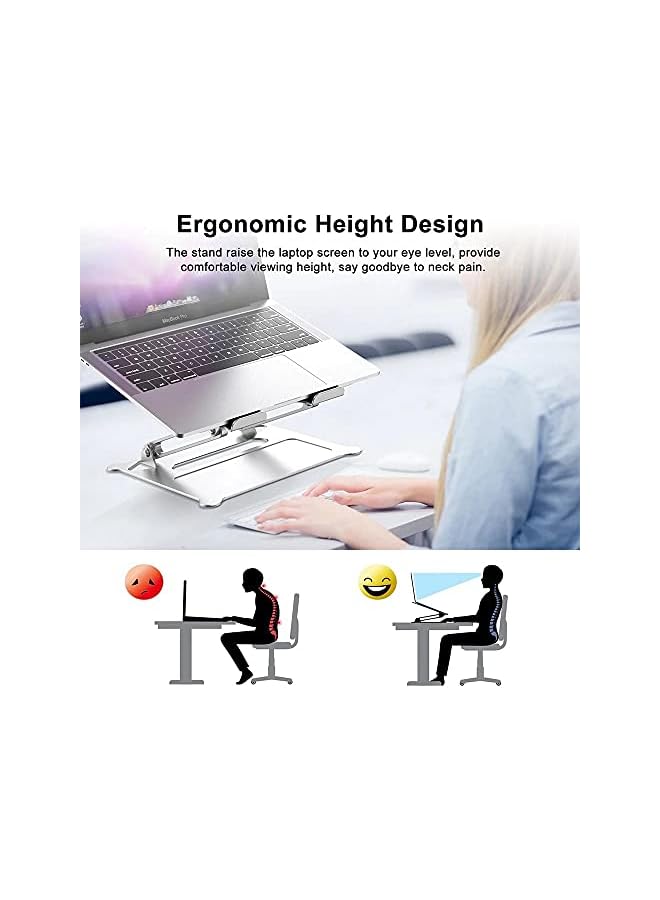Aluminum Alloy Adjustable Laptop Stand Folding Portable for Notebook Computer Bracket Lifting Holder - Image 4