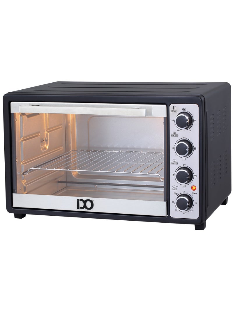 IDO IDO Single Glass Toaster Oven 50 Liters, Black – TO50SG-BK  - Image 2