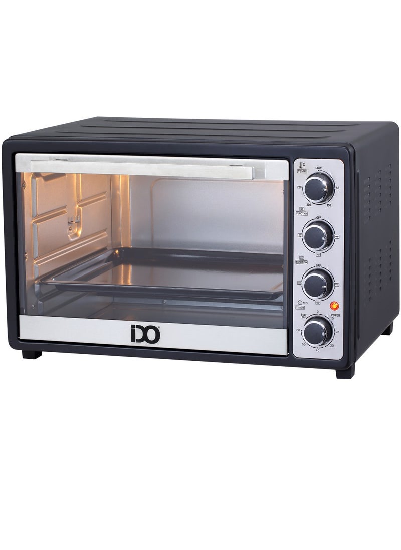 IDO IDO Single Glass Toaster Oven 50 Liters, Black – TO50SG-BK  - Image 3