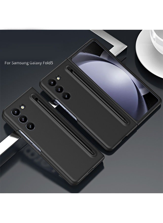 WAIKIL Compatible With Galaxy Z Fold 5 Phone Case And Ultra-Thin S Pen, Samsung Galaxy Z Fold 5 5G Phone Case S Pen Folding Version, Matte Ultra-Thin Case (Black) - Image 1