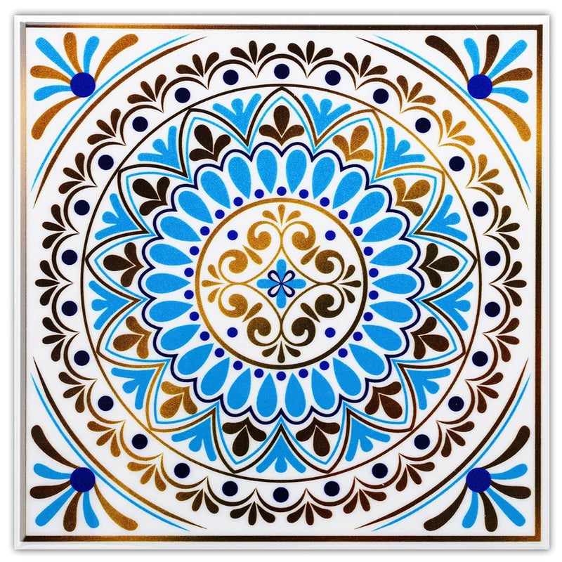 DICOFUN 32 Moroccan Tile Peel and Stick Backsplash 6 x 6 Waterproof Mandala Stick on Wall Tiles Style 2 - Image 2
