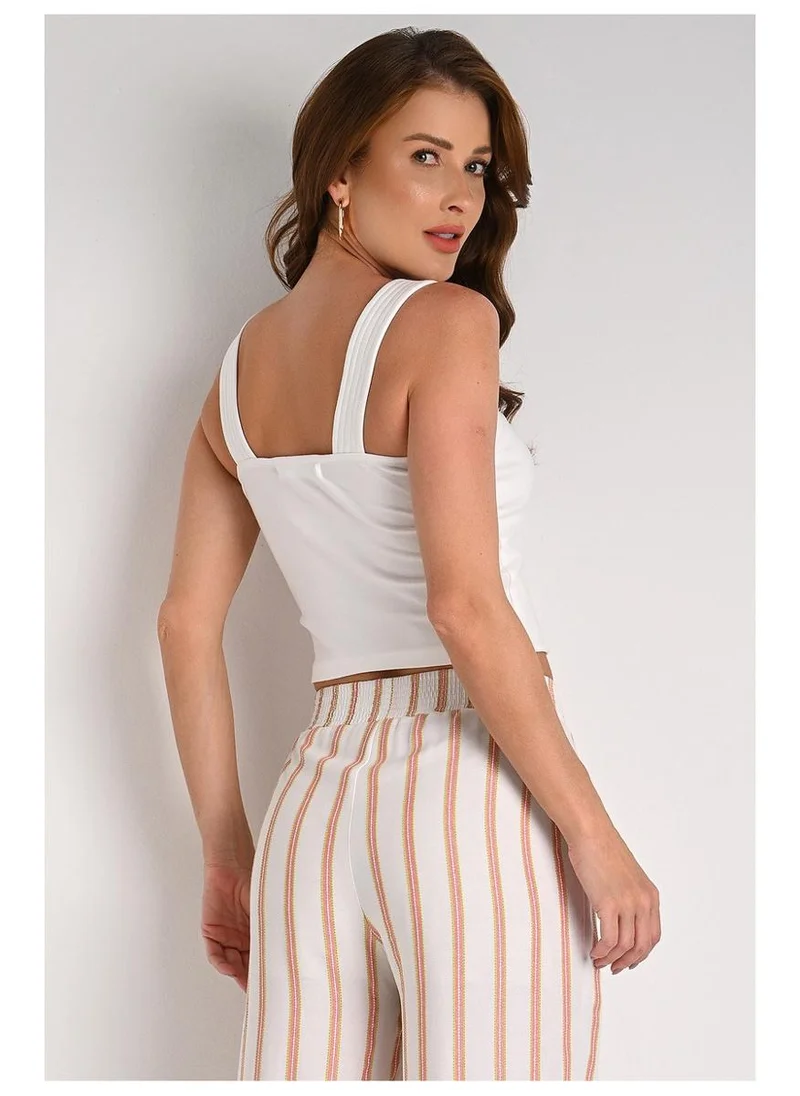 Carmen Steffens  Basic Off-White Top for Women | Best Price UAE