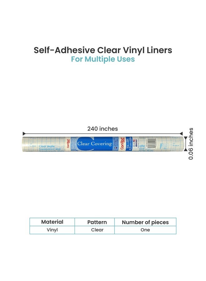 Con-Tact Brand Creative Clear Covering, Versatile and Self-Adhesive Shelf Liner, Semi-Transparent Privacy Film, Protective Clear Vinyl, 18'' x 20', Clear Matte - Image 2