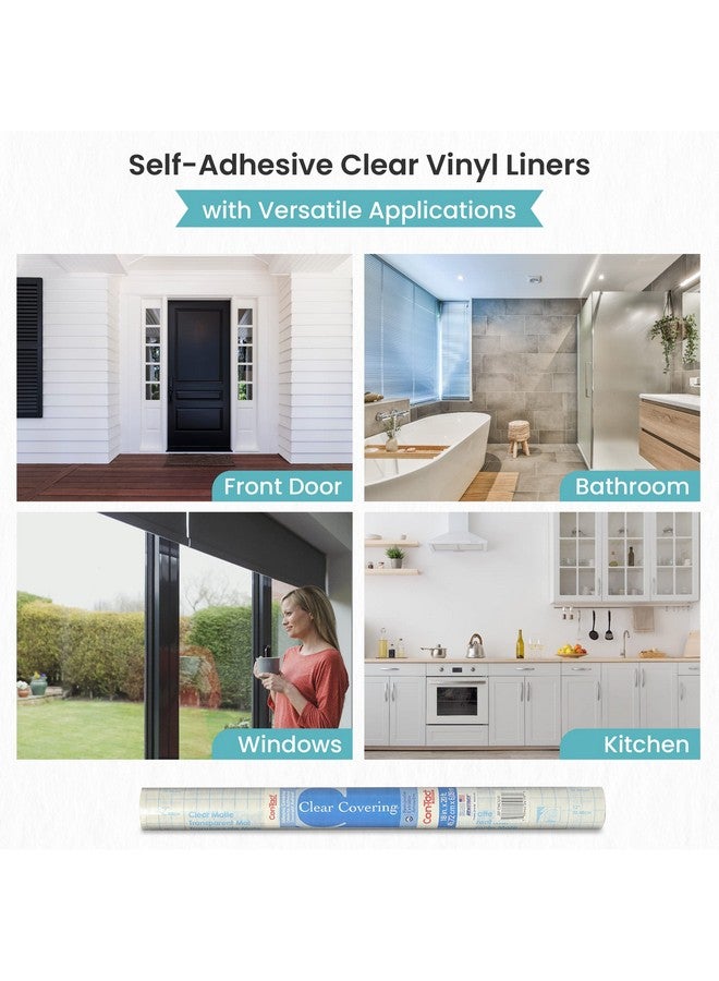 Con-Tact Brand Creative Clear Covering, Versatile and Self-Adhesive Shelf Liner, Semi-Transparent Privacy Film, Protective Clear Vinyl, 18'' x 20', Clear Matte - Image 3