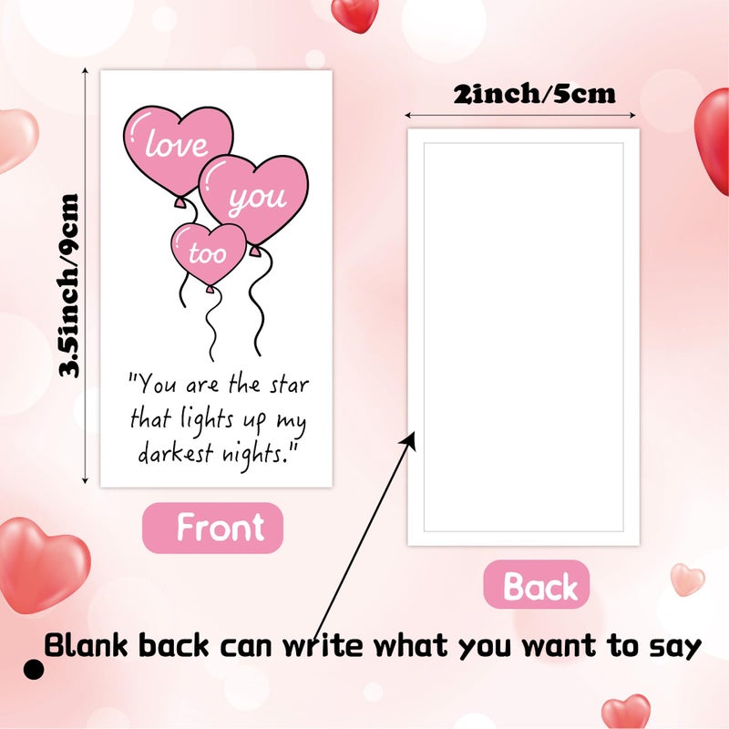 CCUUHJ 126 Pieces Romantic Lunch Box Notes Love Notes for Him Her Mini Cards for Husband Wife 2 x 3.5 Inch Inspirational Design Lunchbox Notes for Adults Beloved Ones - Image 5