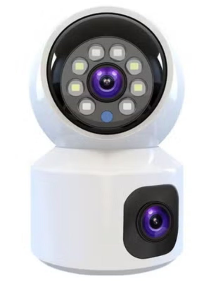 GEEK SPACE WiFi Smart Security Camera Dual Lens 360° PTZ Indoor Wireless CCTV Camera with AI Human Detection, Infrared Night Vision, Two-Way Audio, Remote Viewing, Cloud & SD Card Storage, Motion Tracking, Smart Home Surveillance Camera for Baby, Pet & Office - Image 1
