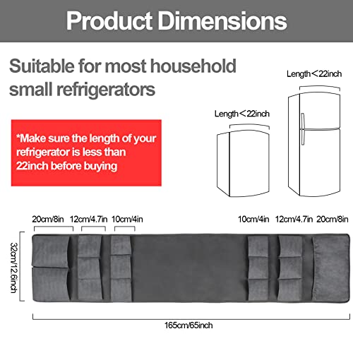 Lafulling Mini Fridge Organizer Storage 65" x 12.6", Mini Fridge Caddy Hanging Organizer with 15 Extra Large Pockets for Dorm, Pantry, Plate, Silverware, Spice, Cutlery, Napkins, Other Daily Stuff - Image 4