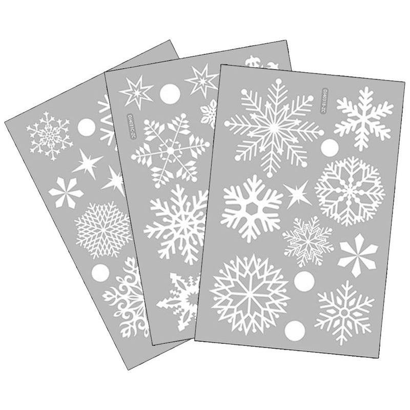 White Static Cling Snowflake Window Stickers 6pcs Non Adhesive PVC Decals for Home - Image 2