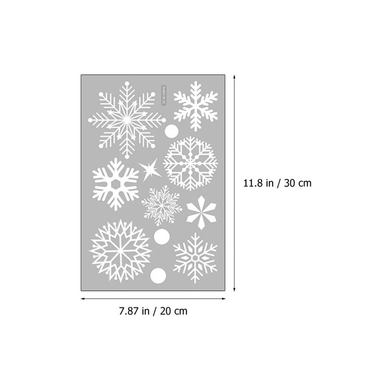 White Static Cling Snowflake Window Stickers 6pcs Non Adhesive PVC Decals for Home - Image 3