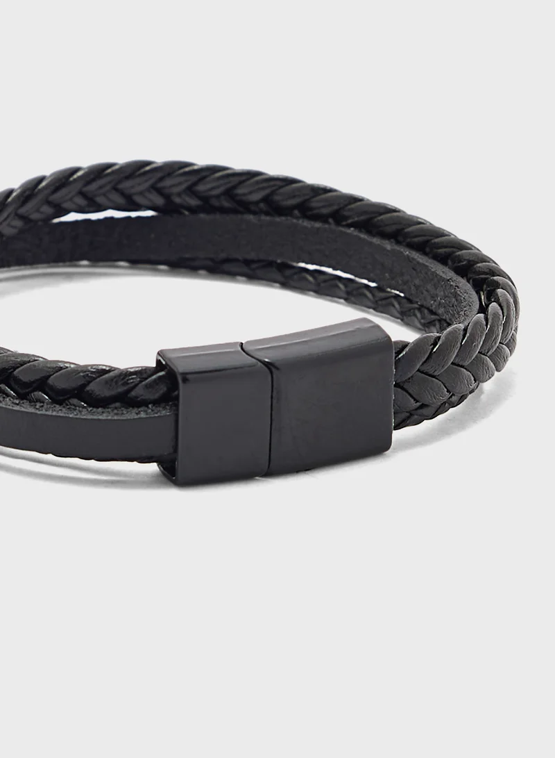 Seventy Five Layered Plaited Bracelet