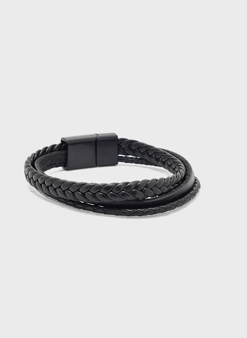 Seventy Five Layered Plaited Bracelet