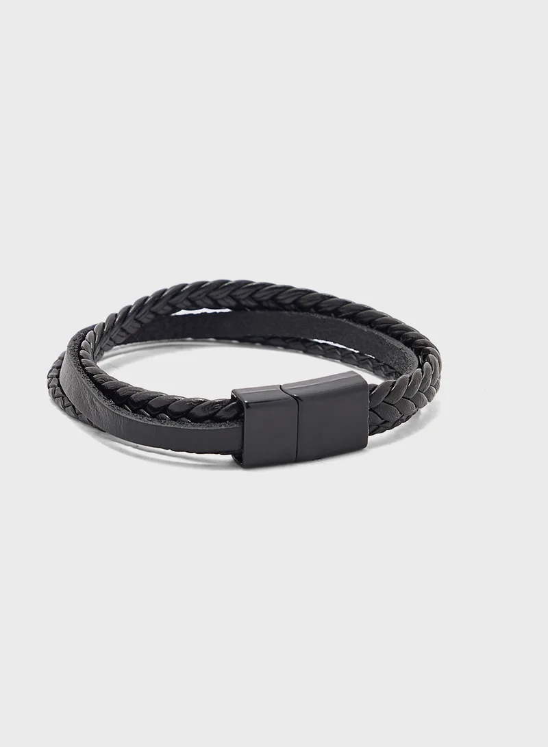 Seventy Five Layered Plaited Bracelet