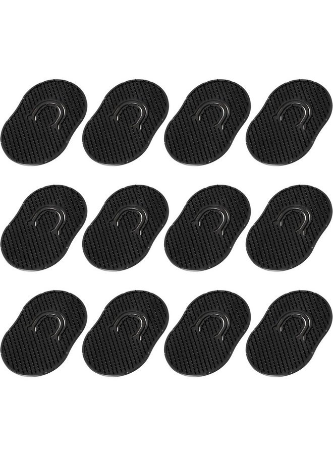 BOAO 12 Packs Pocket Palm Combs Portable Soft Hair Combs Beard Shampoo Brush Combs Scalp Massage Brush Combs For Men Women Home Travel (Black)  - Image 1