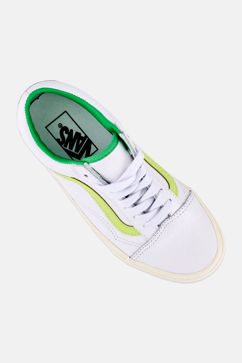 VANS Women Old Skool Lace Up Skateboarding Shoes, White - Image 3