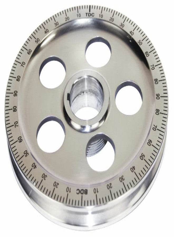 EMPI 00-9114-0 Polished Stock Size Aluminum Pulley w/Holes, Black Numbers by Empi