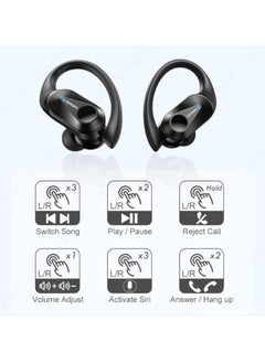 General Lenovo LP75 Bluetooth Headset Dual Earhook Ear Noise Cancelling Sports Waterproof and Sweatproof Special Running Earphones  - Image 3