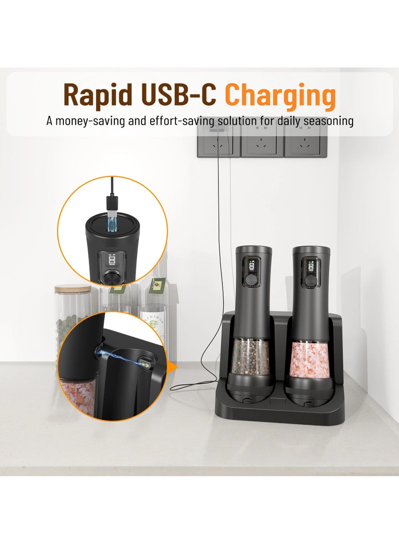 general Kitchen Electric Grinder Rechargeable Pepper Mill Multi-Purpose Electric Food Grinder Fine Grinder for Seasoning Powders - Image 4