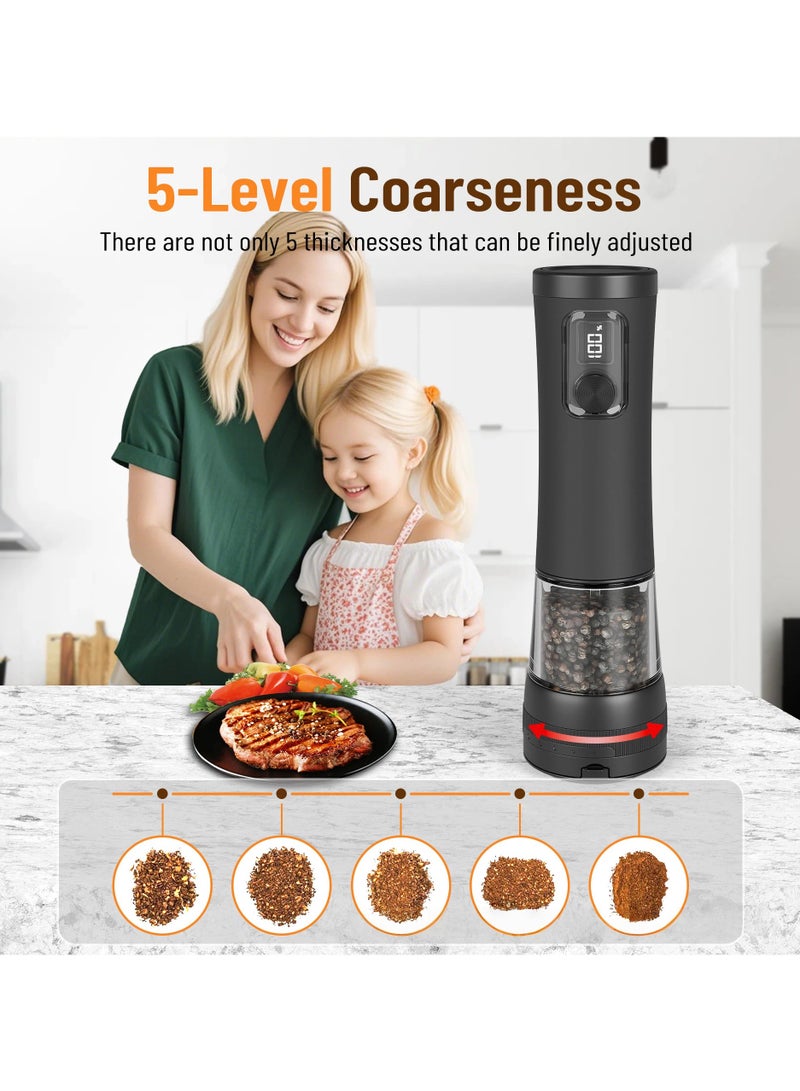 general Kitchen Electric Grinder Rechargeable Pepper Mill Multi-Purpose Electric Food Grinder Fine Grinder for Seasoning Powders - Image 2
