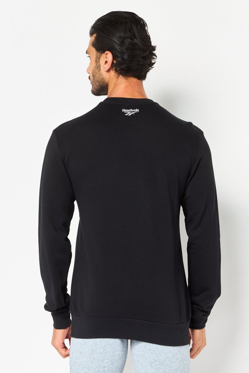 Reebok Men Sportswear Fit Long Sleeve Outdoor Sweatshirt, Black - Image 4