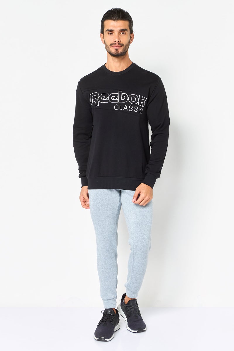 Reebok Men Sportswear Fit Long Sleeve Outdoor Sweatshirt, Black - Image 2