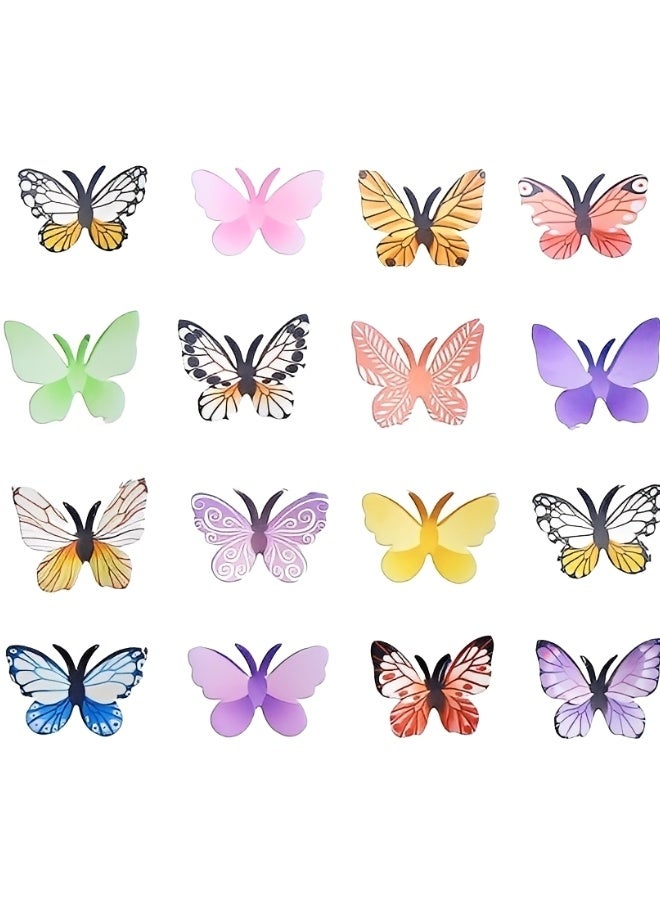72 Pcs Wafer Butterfly Cake Stickers Watercolor Cake Toppers for Party Baking Decoration Food Safe DIY Cupcake Decor Different Colors for Setting - Image 2