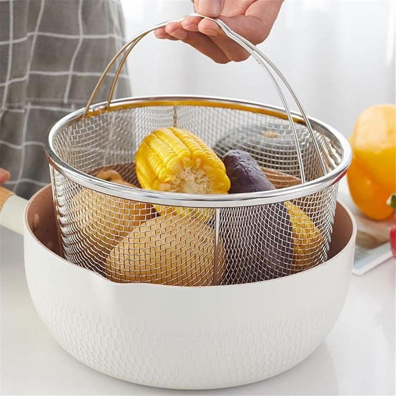 Stainless Steel Frying Basket Versatile Steaming Basket Convenient Cooking Tools Air Fryer Accessories For Air Fryers Deep Fryer Skimmer - Image 4