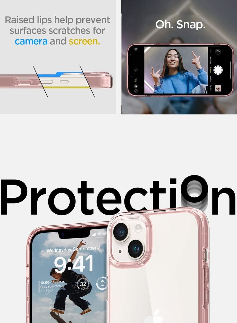 Spigen Ultra Hybrid iPhone 14 Case Cover - Rose Crystal - Image 4