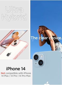 Spigen Ultra Hybrid iPhone 14 Case Cover - Rose Crystal  - Image 2