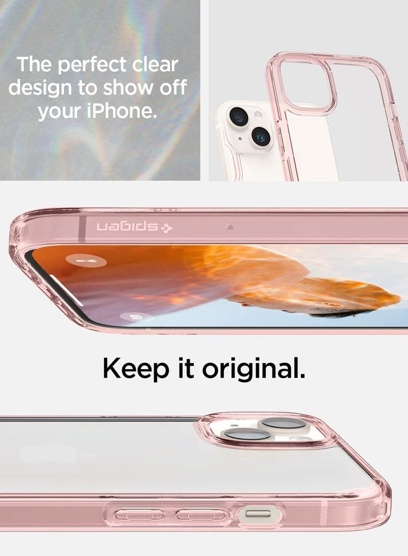 Spigen Ultra Hybrid iPhone 14 Case Cover - Rose Crystal - Image 5