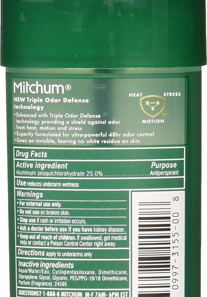Mitchum Men's Gel Deodorant Unscented 2.25oz - 2 Pack - Image 2