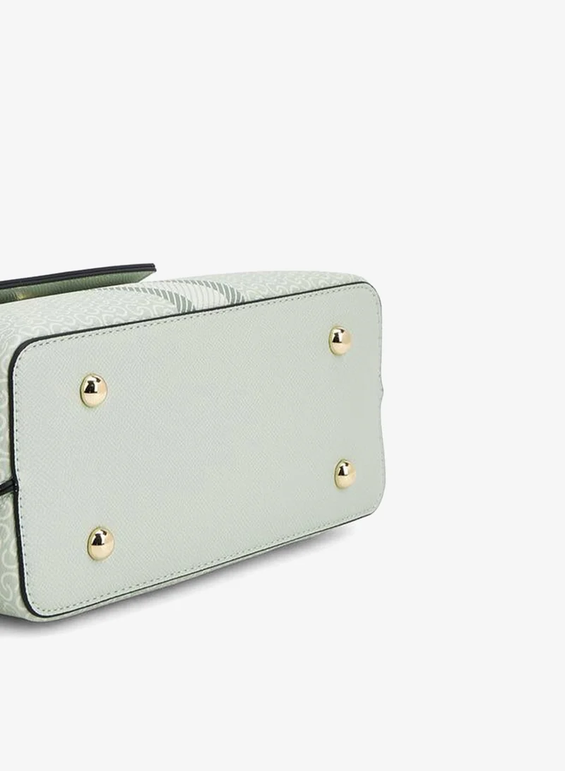Celeste GREEN Printed Satchel Bag With Grab Handle for Women | Best Price UAE