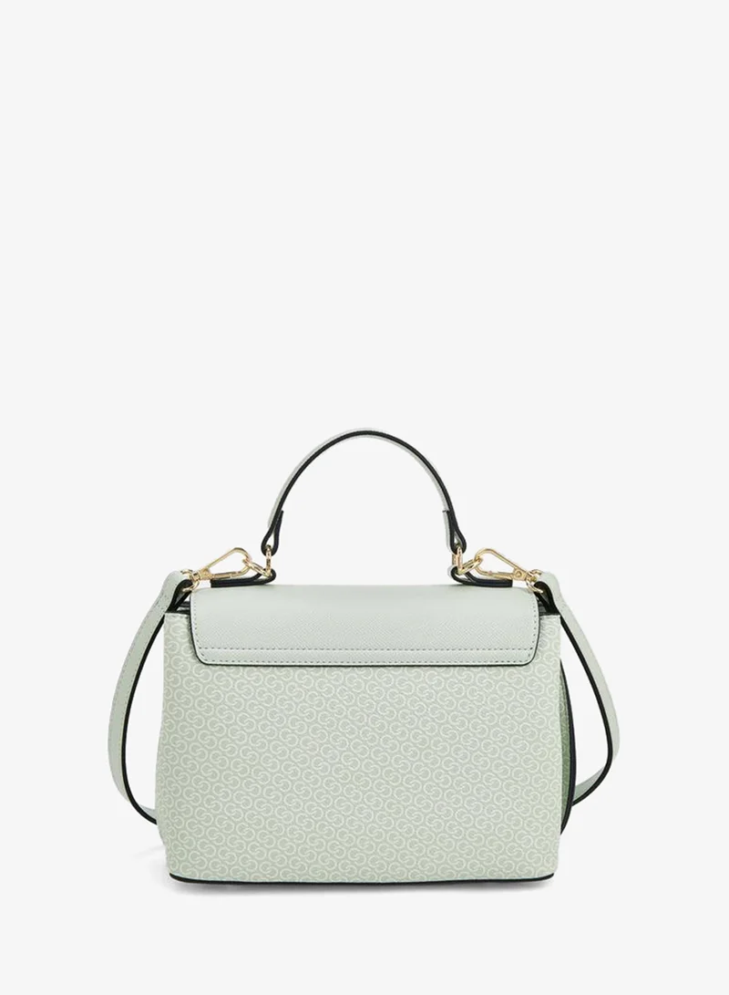 Celeste GREEN Printed Satchel Bag With Grab Handle for Women | Best Price UAE