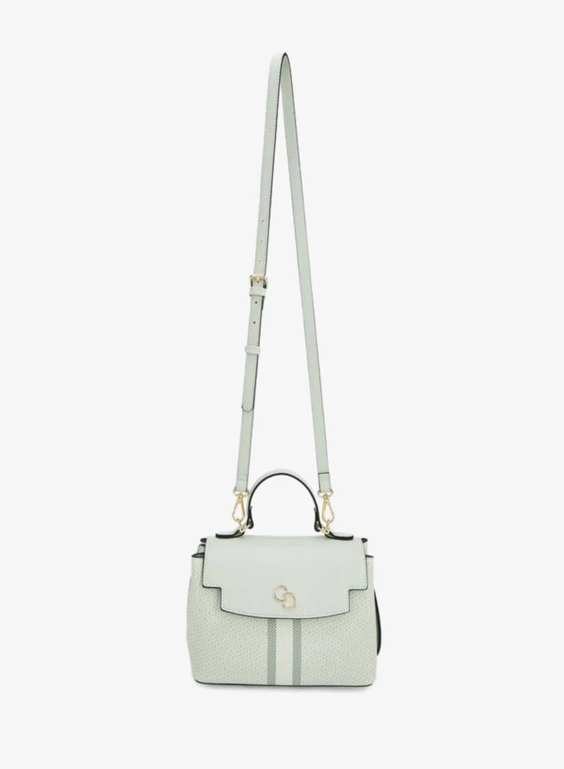 Celeste GREEN Printed Satchel Bag With Grab Handle for Women | Best Price UAE