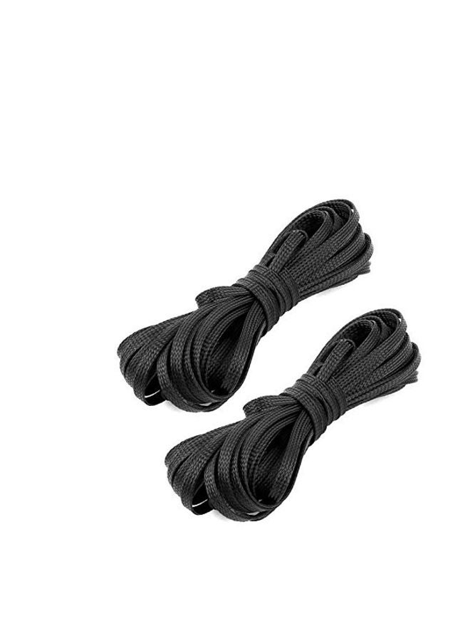 Nylon Braided Wiring Cable Harness (12M, 2 Pieces, Black) 