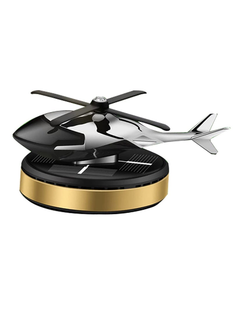 Solar-Powered Helicopter Car Aromatherapy Diffuser Ornament for a Refreshing and Relaxing Driving Experience - Image 1