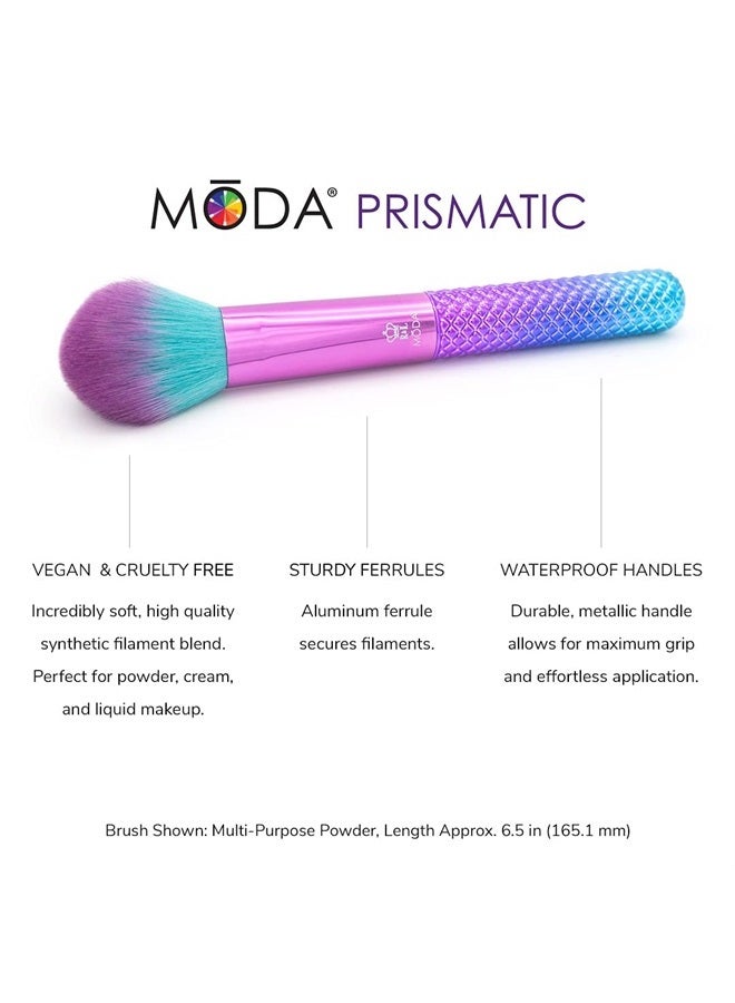 Prismatic, 12 pc Signature Makeup Brush Set, Includes - Powder, Foundation, Fan, Smudger, Crease, Detail, & Liner Brushes