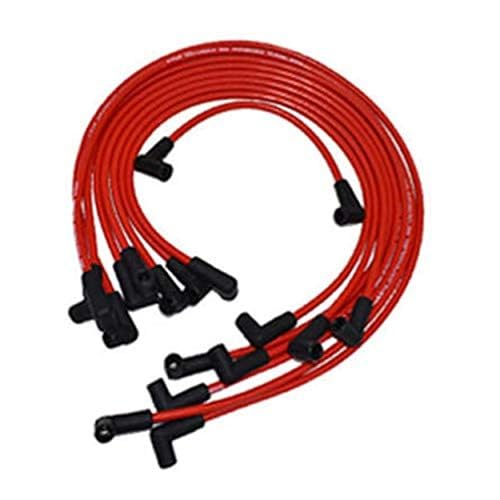A-Team Performance Silicone Spark Plug Wires Set Automotive Wire Accessories for Chevy Plug Wires Spark Plug Wire Kit Compatible with Chevy Chevrolet GMC V6 V8 4.3L 5.0L 5.7L TBI EFI - 8.0mm Red - Image 1