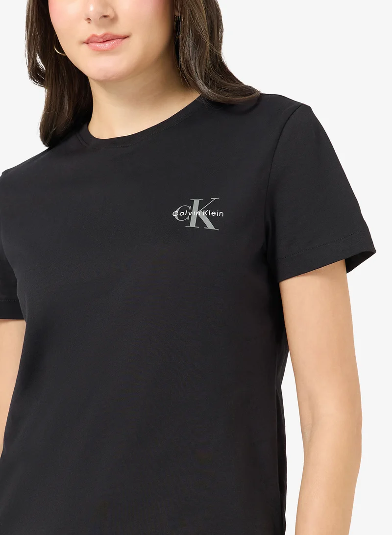 Calvin Klein Jeans  Casual Monologo Cn 2 Pack T-Shirt for Women | Best Price UAE
