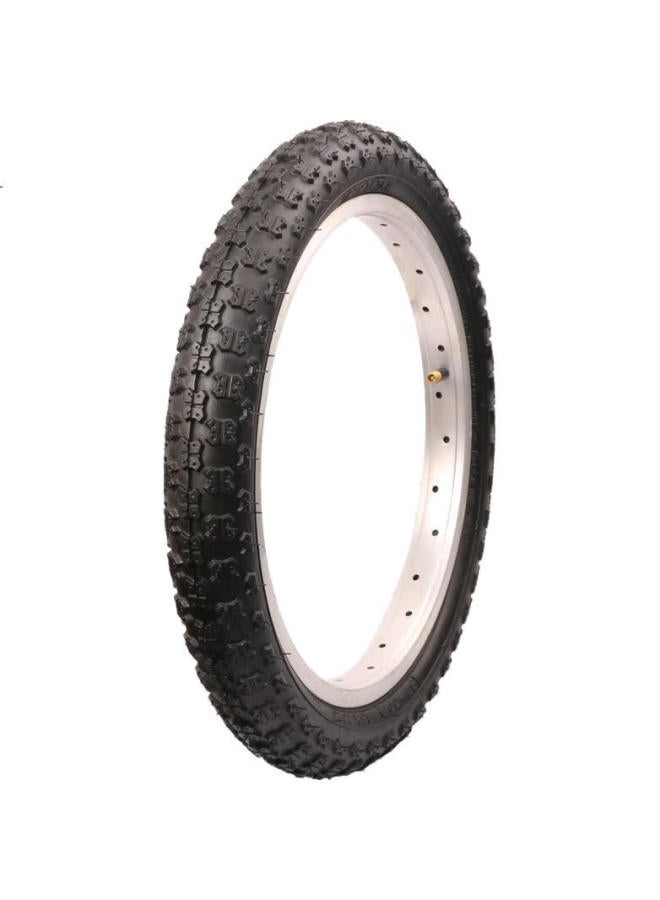 KENDA إطار دراجة الأطفال الخارجي كيندا K50 14X2.125، إطار دراجة قابلة للطي للأطفال، مقاوم للاهتراء، غير قابل للانزلاق، جزيئات كبيرة، إطارات أمامية وخلفية، أسود - Image 1