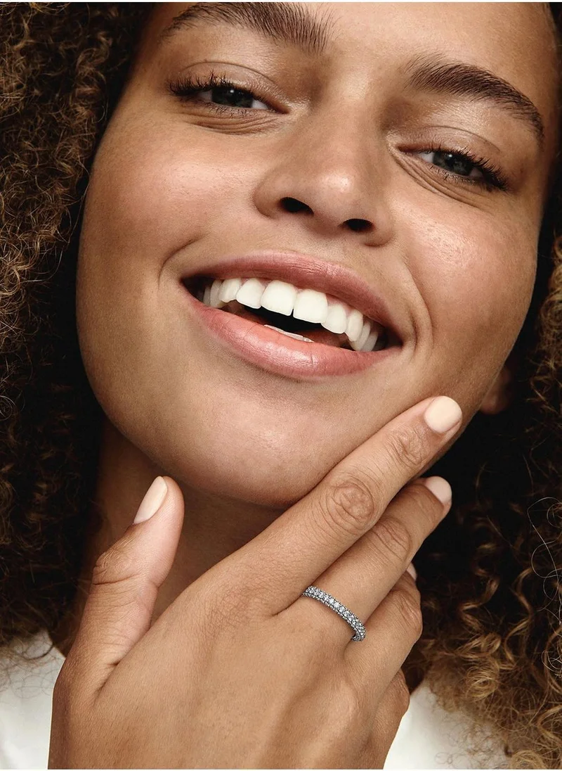 Pandora  Sterling Silver Ring With Clear Cubic Zirconia for Women | Best Price UAE