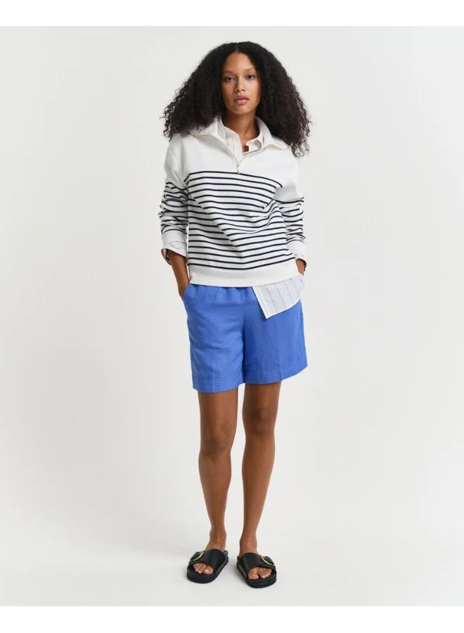 GANT Ribbed Breton Half-Zip Sweatshirt