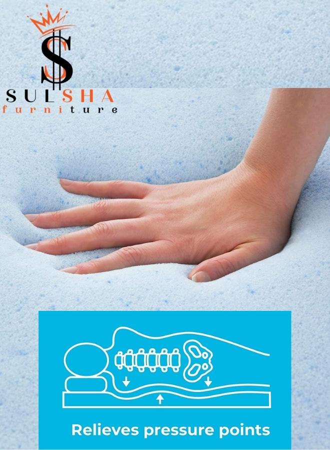 SULSHA Mid Visco Series Memory Topper Medical Mattres Queen Size 160x190x25 cm  - Image 3