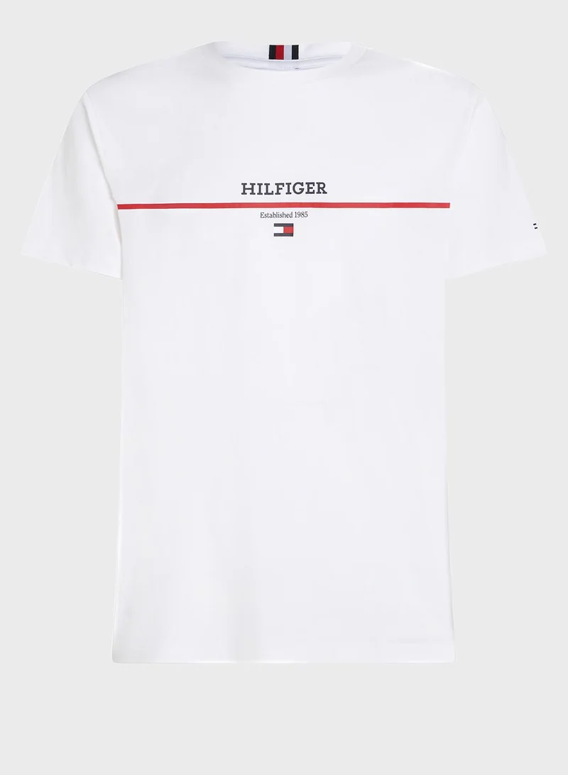 TOMMY HILFIGER Striped Crew Neck T-Shirt