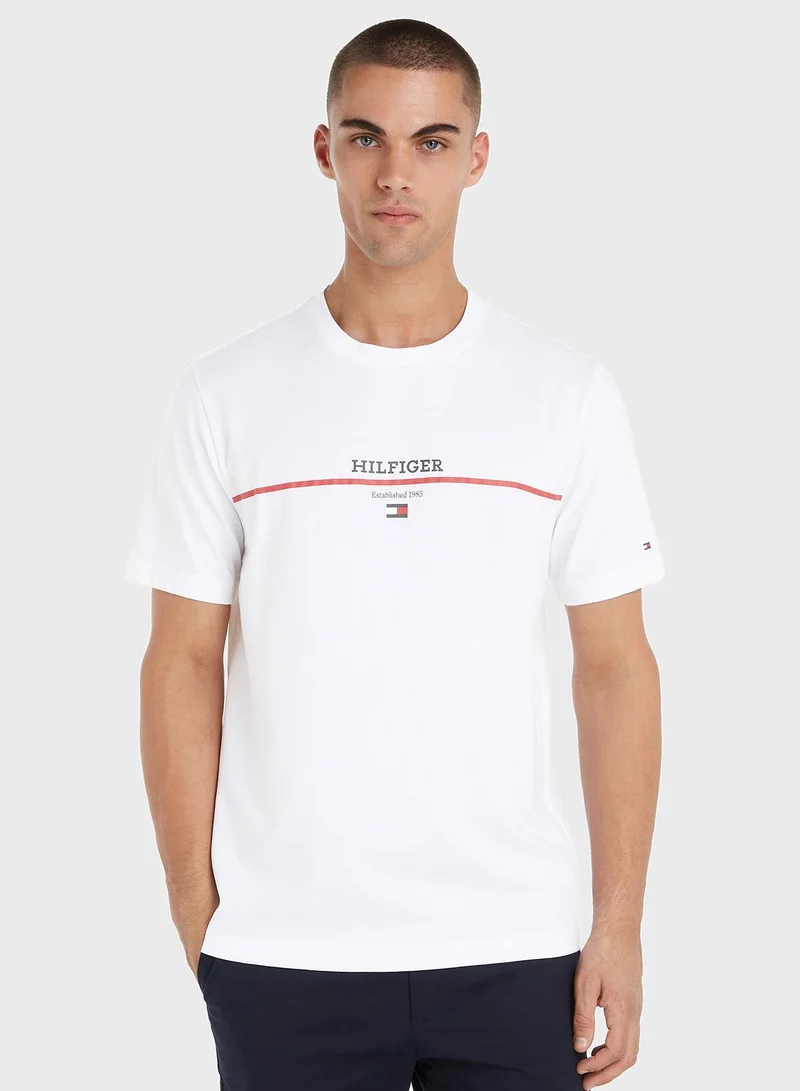 TOMMY HILFIGER Striped Crew Neck T-Shirt