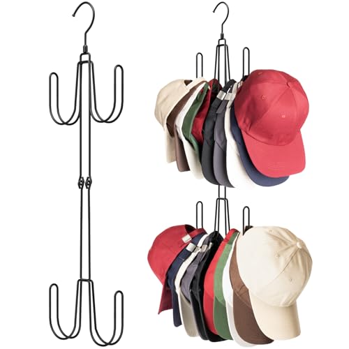 NANATI Hat Hangers for Closet, Stainless Steel Hat Organizer, Hat Racks for Baseball Caps, Cap Organizer for Baseball Caps, 1 Pack - Image 1